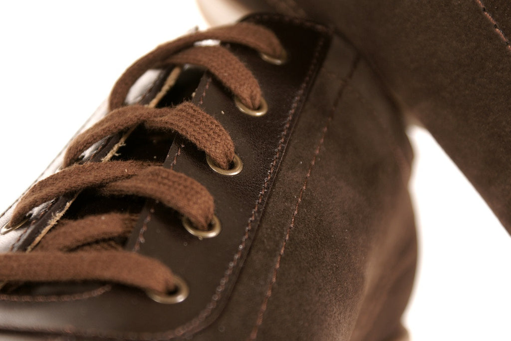 Men's Elegant Leather Sneakers in Brown Calf Online NYC – Treccani